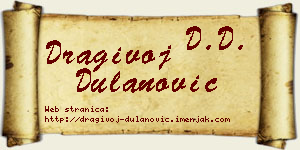 Dragivoj Dulanović vizit kartica